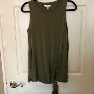 Green time and tru tie front women’s tank top size small